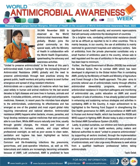 Minister message-bhutan